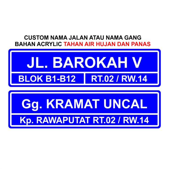 Gambar Plang NAMA JALAN Custom bahan acrylic sangat tahan air - Hijau, 20*10 dari Berkah Akrilik laser cut undefined 4 Tokopedia