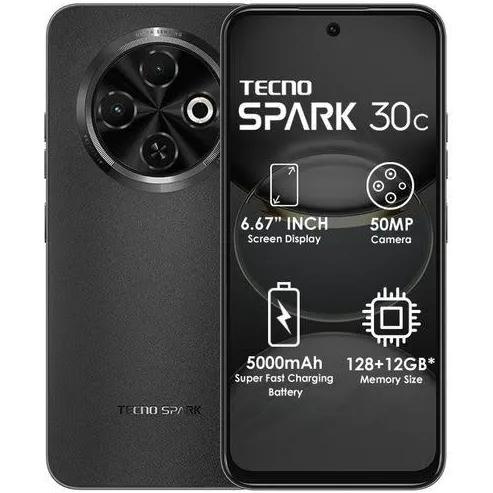 Gambar Tecno Spark 30c 12GB/128GB Garansi resmi - Hitam dari panglima ponsel ujung berung undefined Tokopedia