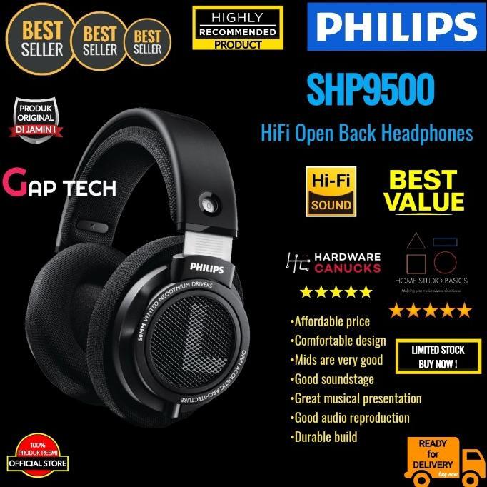 Philips Shp9500 Shp 9500 Hi-fi Open Back Stereo Over Ear Headphones