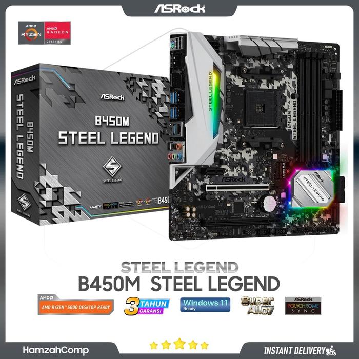 HOT Legend Amd Am4 Asrock B450m Steel Legend Am4 Asrock