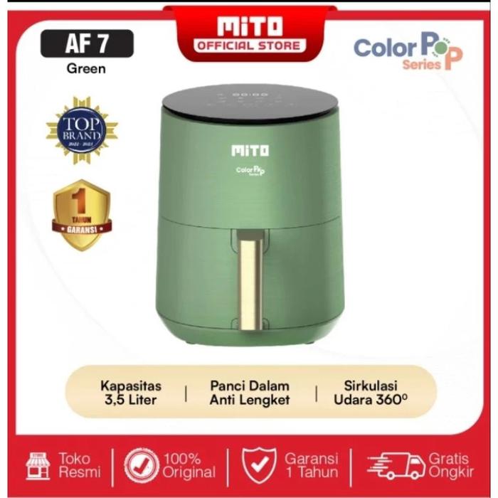 Gambar MITO MITOCHIBA DIGITAL AIR FRYER COLOR POP AF 7 / AF7 MENGGORENG TANPA MINYAK KAPASITAS 3,5 LITER - AF 7 GREEN dari WIJAYA ELEKTRONIK SEMARANG undefined Tokopedia