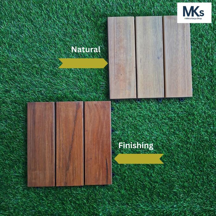 Gambar Decking Tile Ulin / Lantai Kayu Ulin kalimantan / Kayu Ulin Kalimantan/Ubin kayu - Natural/Unfinis dari Mitra Karya Shop undefined Tokopedia