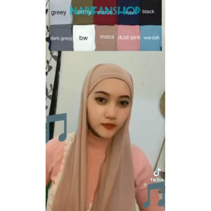 Gambar Terlaris Kerudung/Hijab Pashmina Ciput Praktis - Hitam dari dela delo shop undefined Tokopedia