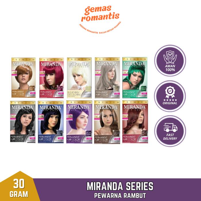 Gambar miranda hair color /pewarna rambut 8 varian /BISA COD dari Gemas Romantis undefined Tokopedia