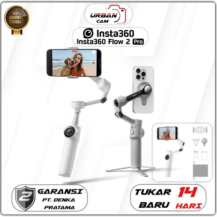 Gambar Insta360 Flow 2 Pro Creator Kit / Insta360 Flow 2 Pro Smartphone Gimbal Stabilizer - CREATOR KIT, GRAY dari UrbanCam undefined Tokopedia