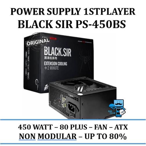 Gambar PSU 1STPLAYER Gaming BLACK SIR 450W PS-450BS dari Das Technology undefined Tokopedia
