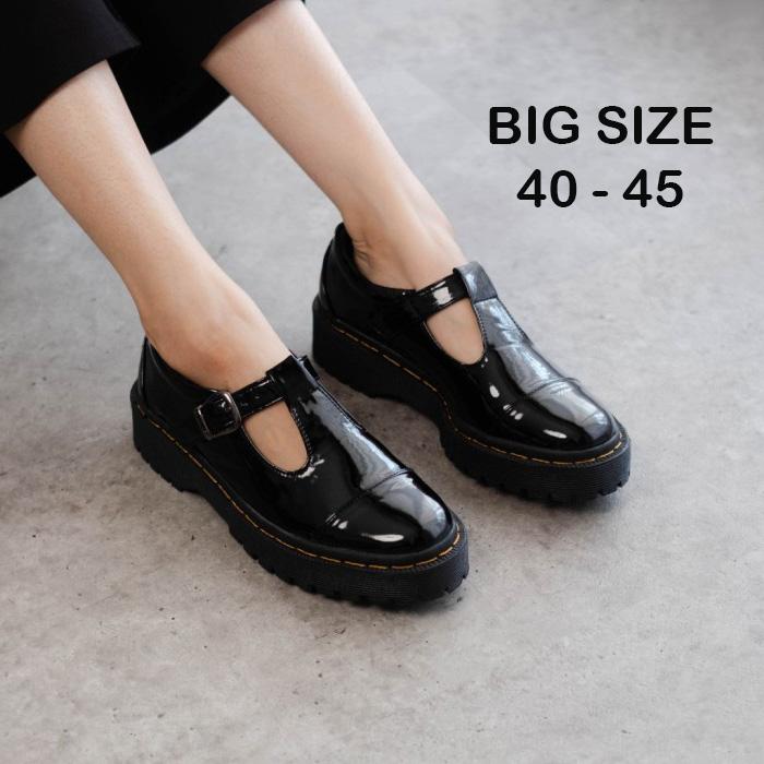 Gambar Alona Belleza Sepatu Docmart Wanita Loafers Cewek BIG SIZE JUMBO - Black, 40 dari RDR Big Size undefined Tokopedia