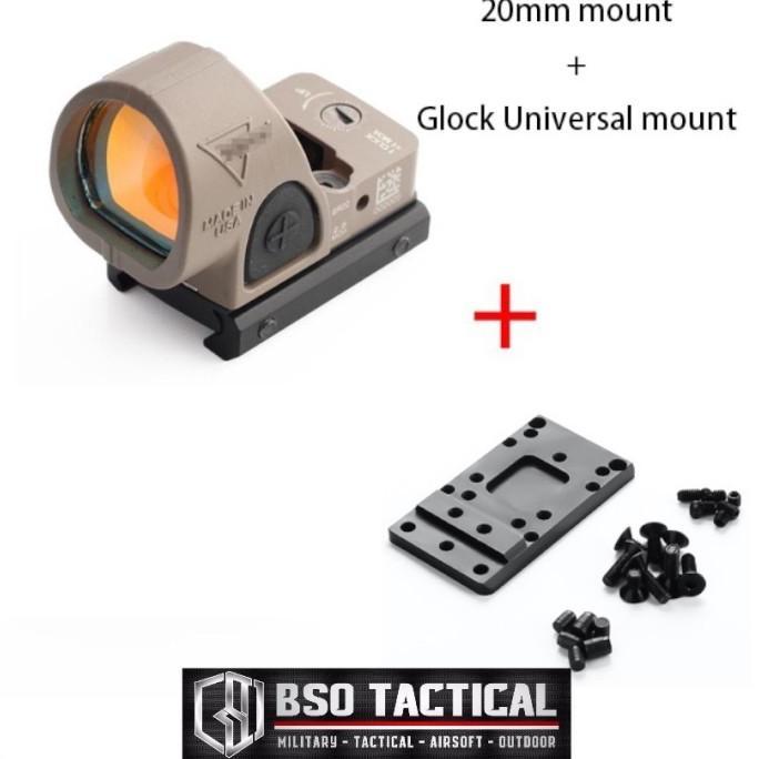 Gambar baru !!! Holosight Mini RMR Trijicon Style SRO Red Dot Reflex Sight for Airsoft murah - Dark Earth dari Dandsoft undefined Tokopedia