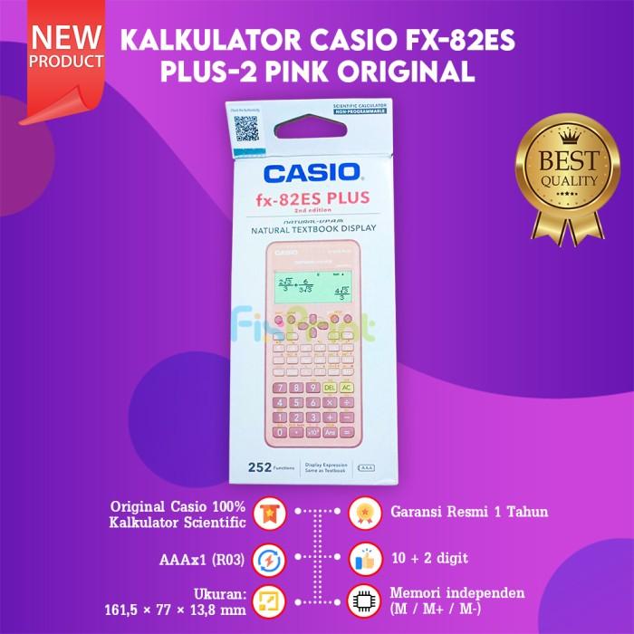 Gambar Casio Scientific Calculator FX-82ES Plus - Merah Muda Hitam Biru Original Kalkulator dari FixPrint Indonesia undefined Tokopedia