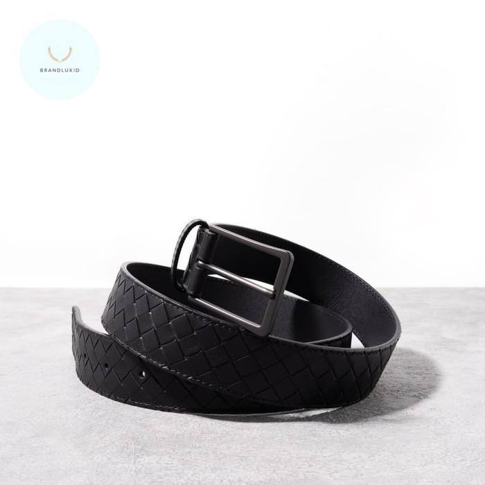Bottega Veneta Intrecciato belt 35mm with matte buckle Black 110 di  Brandluxid Tokopedia