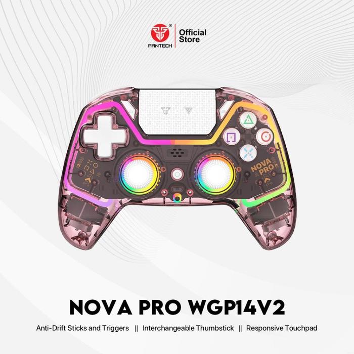 Gambar READY Fantech Gamepad Wireless Hall Effect NOVA WGP14 for PS4 PC Android Bluetooth Gaming Joystick - NOVA PRO PINK dari HIRU ID undefined Tokopedia