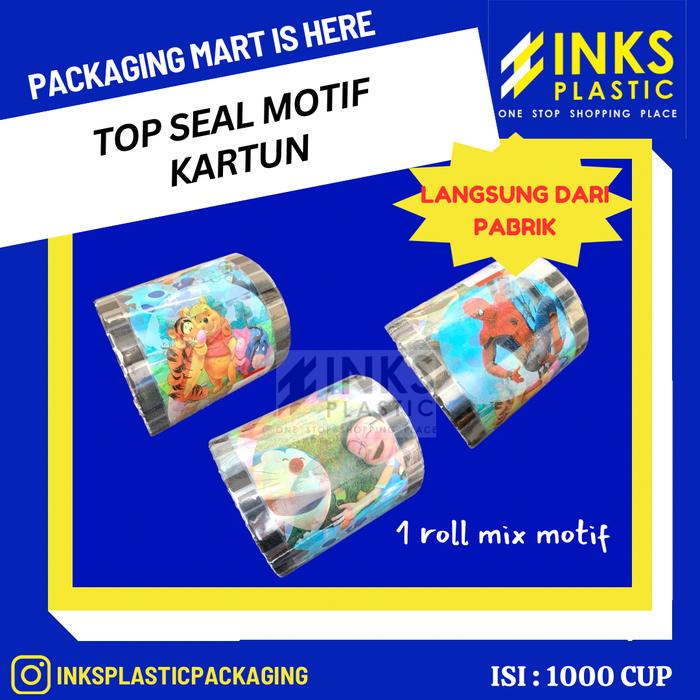 Gambar PLASTIK SEAL LID CUP SEALER ROLL MOTIF (1000 CUP) - BUAH dari INKSPLASTICPACKAGING undefined 5 Tokopedia