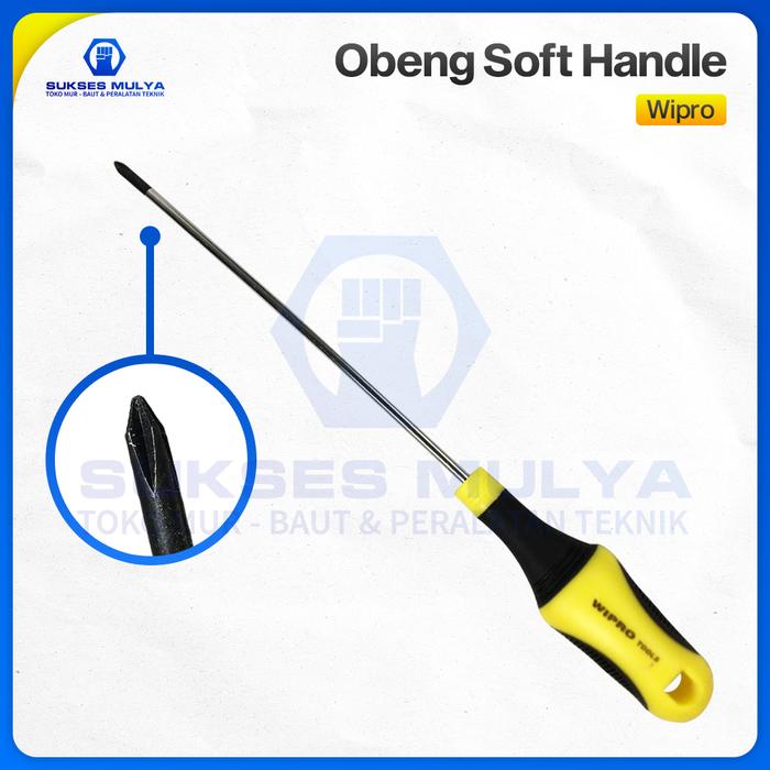 Gambar WIPRO 010 Obeng Soft Handle Plus Minus 3 x 125 - PLUS 3 X 125mm dari suksesmulya undefined Tokopedia