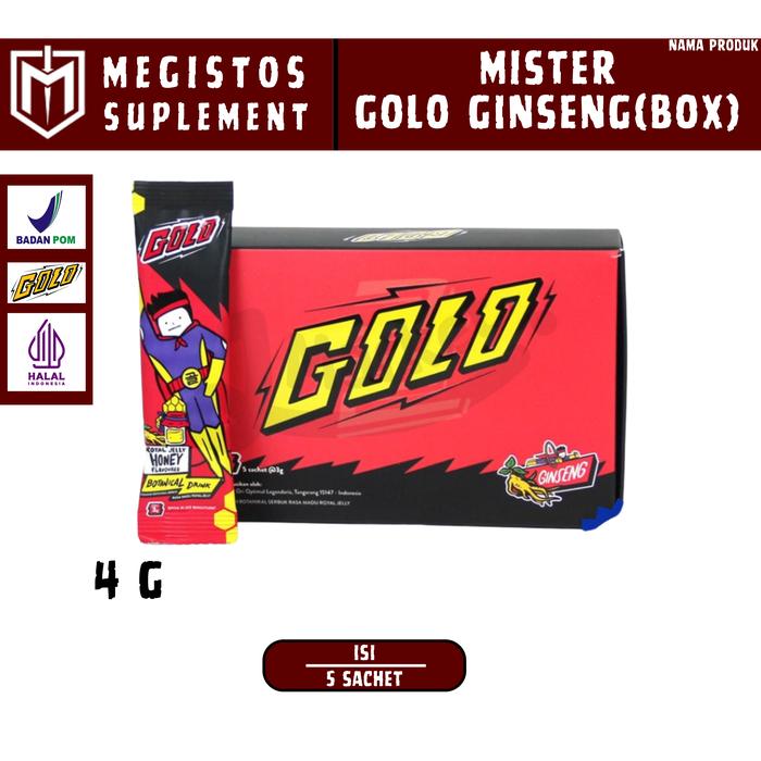Gambar GOLO Ginseng Gingseng Suplemen Pria Herbal Original 1 Box 5 Sachet - 1 Box Banana - BANANA dari Megistos Suplement undefined Tokopedia