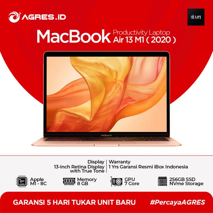 Gambar Apple Macbook AIR 13 I M1 8C CPU 8GB 256SSD 7C GPU OS X 13.3" - Rose Gold dari AGRES ID JOGJA undefined Tokopedia