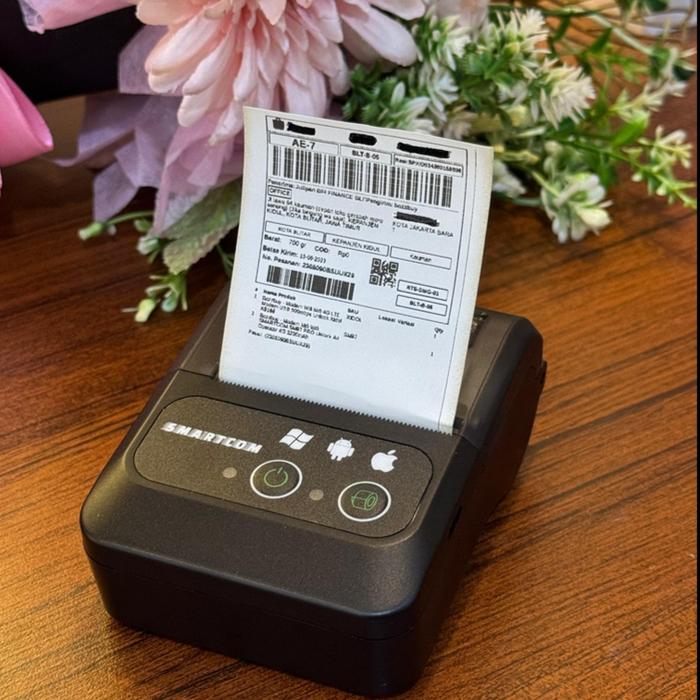 Promo SMARTCOM MINI PRINTER THERMAL BLUETOOTH SMARTCOM SM5802 58MM PPOB ...