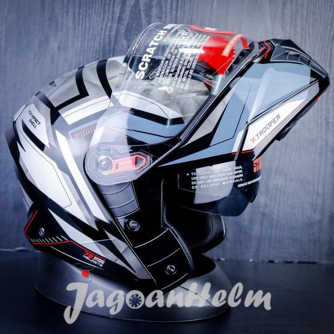 Gambar Studds Helm Trooper D2 | Black N4 | Modular Double Visor - M dari SongranView undefined Tokopedia
