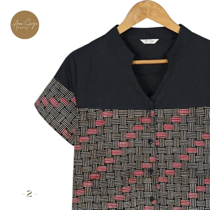 Gambar Women Batik Top  Annesurya 0114225/Blus/Atasan/batik kombinasi Katun Polos - 2 dari Batik Annesurya undefined Tokopedia