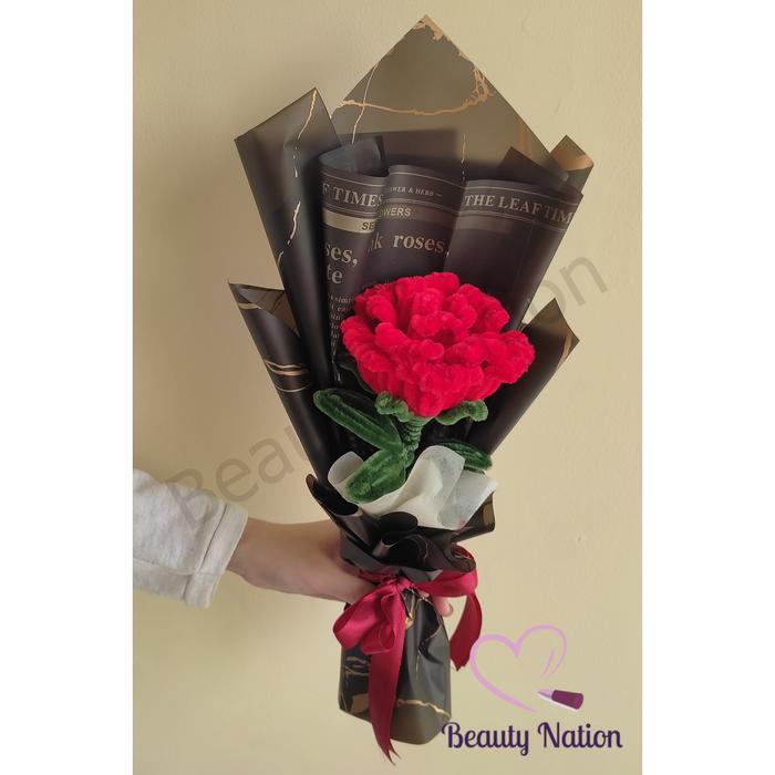 Gambar Beauty Nation - Buket isi 1 Tangkai Bunga Mawar Rose Kawat Bulu Hadiah Wisuda Graduation Ulang Tahun Ultah Birthday Anniversary Valentine Pipe Cleaner Gift Flower Bouquet - Baby Pink dari Beauty Nation undefined 4 Tokopedia