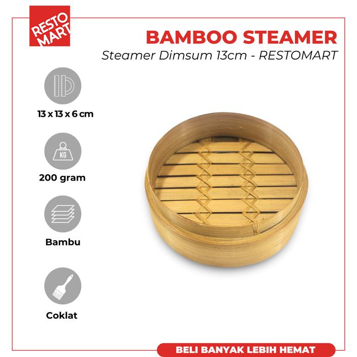 Gambar Steamer Dimsum / Bamboo Steamer 13 cm RESTOMART Bambu - Steamer dari Restomart Kitchen Solution undefined Tokopedia