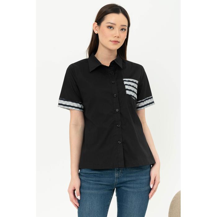 Gambar *Ready Stok* ELLAMOSS - Kemeja Katun 7471 (ZE) - Hitam, M dari Sisters Fashion Group undefined Tokopedia