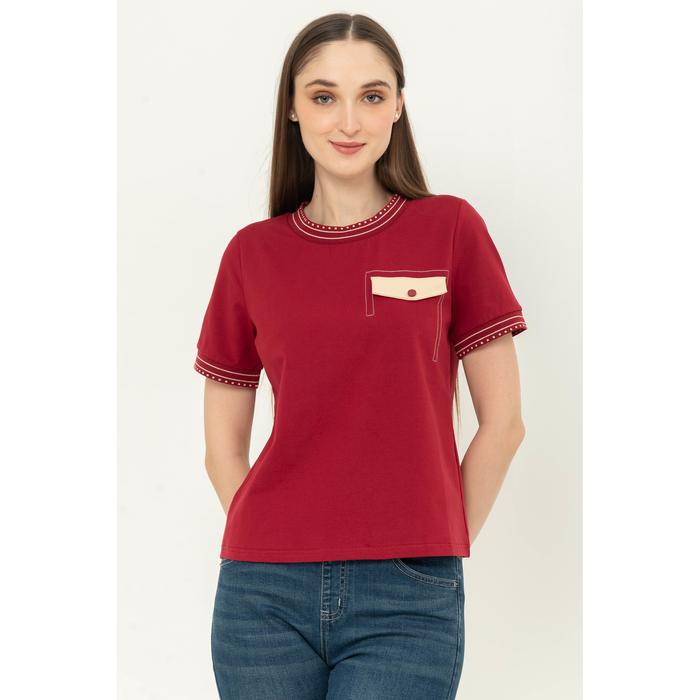 Gambar *Ready Stok* SISTER'S - Atasan Kaos 7527 (CAP) - Marun , L dari Sisters Fashion Group undefined Tokopedia