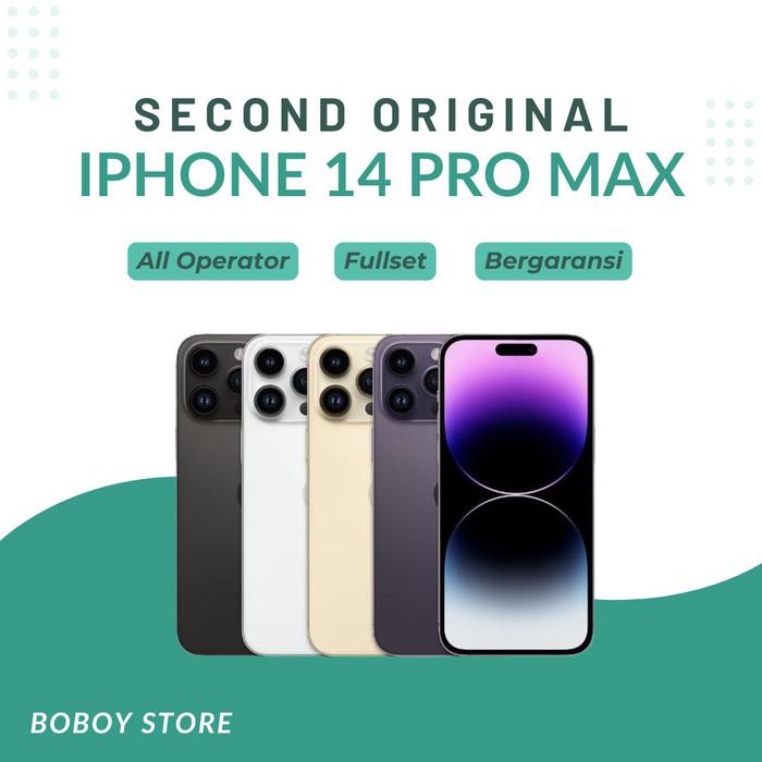 Gambar Iphone 14 Pro Max 128Gb/ 256Gb / 512Gb / 1TB Second Fullset - 256Gb, Space Black dari Boboystore889 Shop undefined Tokopedia