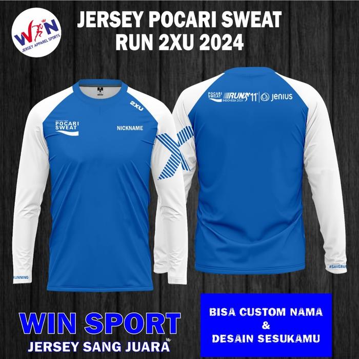 Gambar Jersey Olahraga Running POCARI SWEAT RUN 2XU 2024 2 Terbaru - Berbahan Dryfit Full Printing, Free custom Nama dan Desain Untuk Dewasa dan Anak-anak - LENGAN PANJANG, S (DEWASA) dari Digital_up undefined Tokopedia
