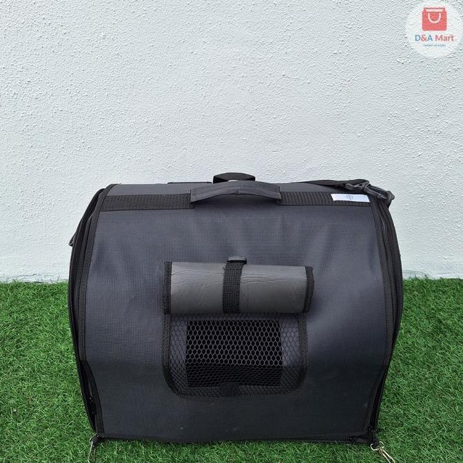 Gambar Tas Hewan Kucing Anjing Ransel Pet Cargo Extra Besar Jumbo Travel Bag - Model 2 Hitam dari Animalia Shop undefined Tokopedia