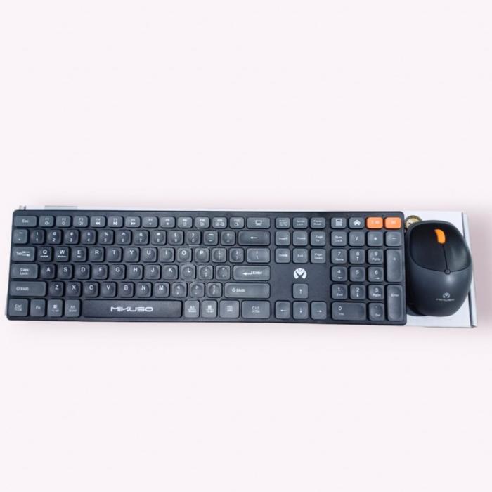 Gambar Mikuso KB-C023 Keyboard Mouse Wireless 2.4G & Bluetooth 5.0 Dual Mode - Hitam dari Starcomp Semarang undefined Tokopedia