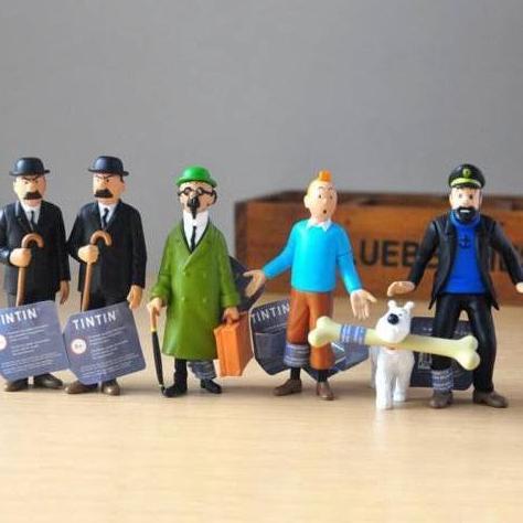 Gambar PAJANGAN / MAINAN / FIGURE TINTIN ISI 6 SET - ASLI - Warna dari Chil Pioneers undefined Tokopedia