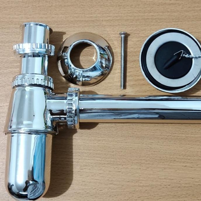 Gambar AFUR WASTAFEL SIFON LEHER ANGSA STAINLESS PEMBUANGAN MODEL TOTO TERBARU - MODEL BOTOL dari Tokoimo undefined Tokopedia