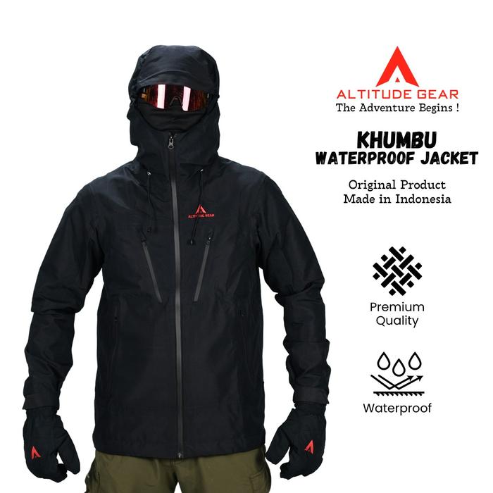 Gambar Altitude Gear Khumbu Icefall Jaket Gunung Pria Wanita Outdoor Waterproof - Hitam, M dari Senja Jingga Adventure undefined Tokopedia