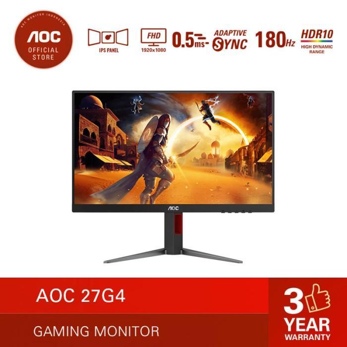 Aoc 27g4 27 180hz 1ms Fast Ips Adaptive-sync Fhd Hdr10 Flicker Free