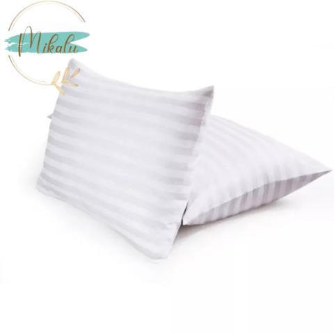 Gambar Arung Bantal Hotel Pillow Case Putih Polos Bergaris Micro Tencel High - sarung guling dari moonsleeps undefined Tokopedia