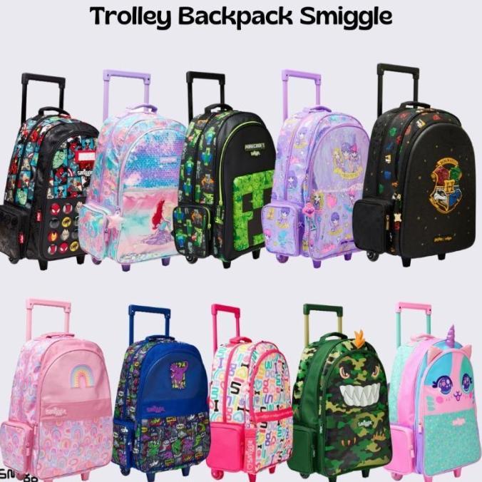 Jual Tas Smiggle Backpack Trolley Dinosaur Light Budz