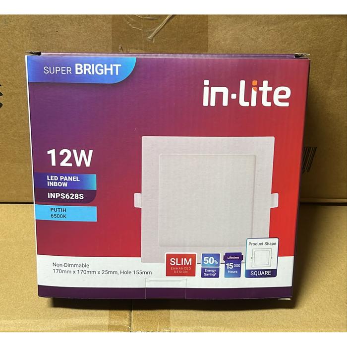 Jual In-Lite LED Lampu Plafon Downlight Panel Inbow Kotak 3W, 6w, 9w ...