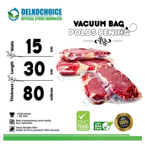 Gambar Plastik Vacuum Bag POLOS Bening Vacum Vakum Sealer Ukuran Kecil - 15 X 30 CM dari Nusantara Packing Indo undefined Tokopedia