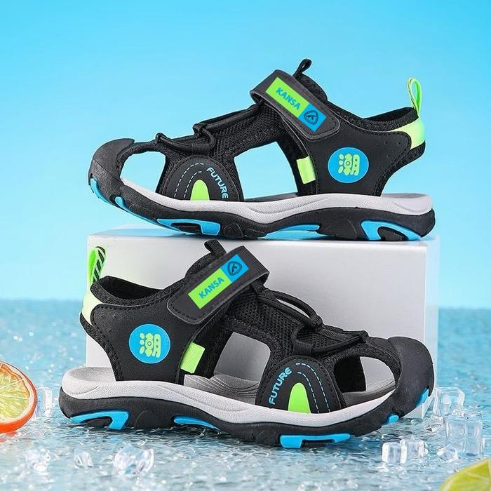 Gambar Sepatu Sandal Anak Laki Laki / Sepatu Hiking Anak Perempuan - 9019-BLACKGREEN, 29 dari gojekolshop undefined Tokopedia