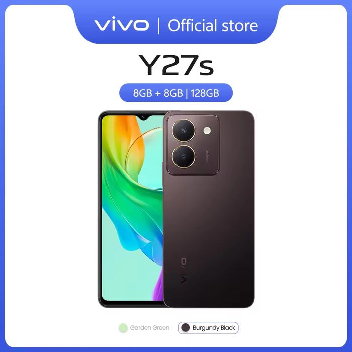 Gambar VIVO Y27s 8/256 GARANSI RESMI FRESH NO REPACK SEGEL ASLI BELUM AKTIVASI BNIB RAM 8GB + 256GB - BURGUNDY BLACK, RAM 8 + 128 GB dari HASANAH GADGET undefined Tokopedia