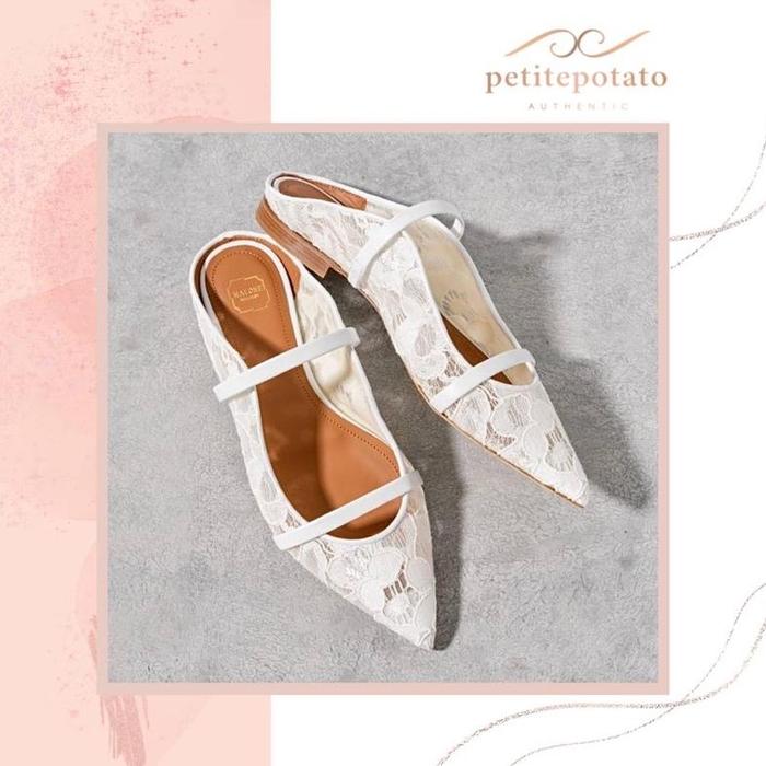 Gambar Best seller SEPATU BRANDED WANITA MALONE SOULIERS MAUREEN LACE MULES - White dari isbhsvahank undefined Tokopedia