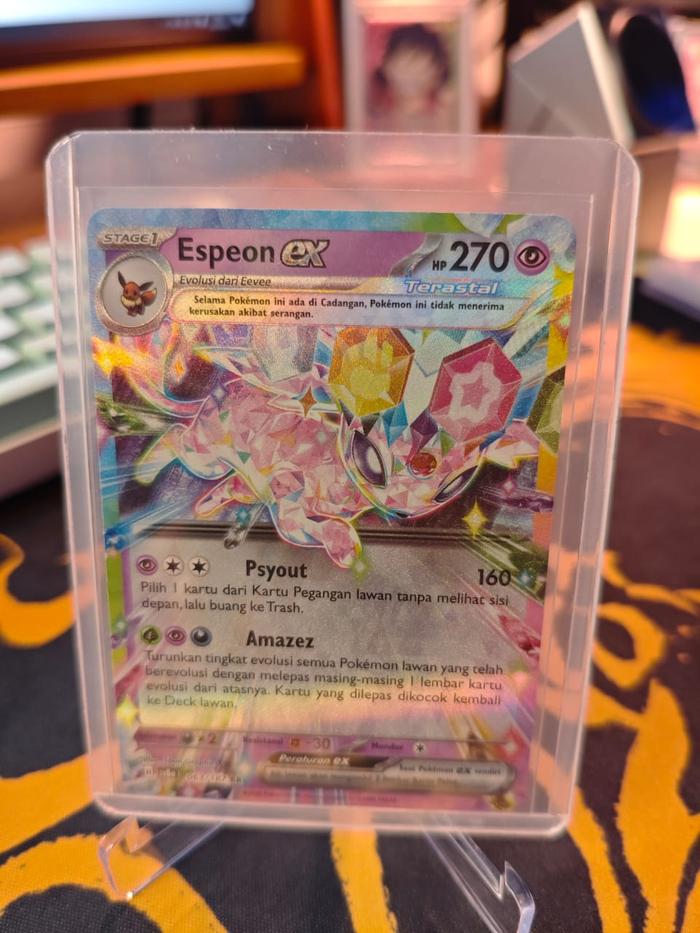 Gambar Kartu Pokemon RR  Eeveelution Ex RR Indonesia Set Terastal Festival sv8a Pokemon Card TCG Eevee 126 Umbreon 93 Sylveon 69 Espeon 63 Glaceon 41 Flareon 22 Jolteon 52 Leafeon 3 Vaporeon 31 / 187 - Umbreon dari Ayik Store Jepara undefined 4 Tokopedia