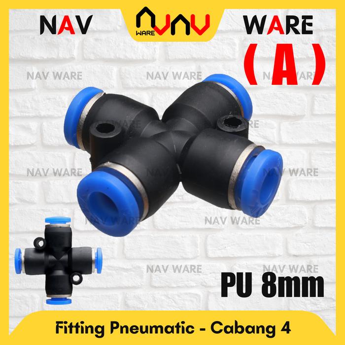 12 Pezzi Raccordo Pneumatico A T A Innesto Rapido Da 8mm - Connettore In Plastica Push-in Per Tubi PU, Nylon, PE. Pressione Max 8 Bar.