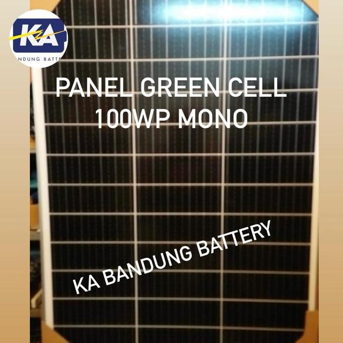 Jual New solar panel surya green cell 12v 12 v 100wp 100 wp MONO ...