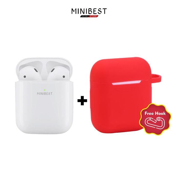 Gambar MINIBEST M2 TWS Earphone Headset Bluetooth V5.2 Wireless Charging - M2 + CASEG2 Red dari CK&#39;RENES OFFICIAL STORE undefined Tokopedia