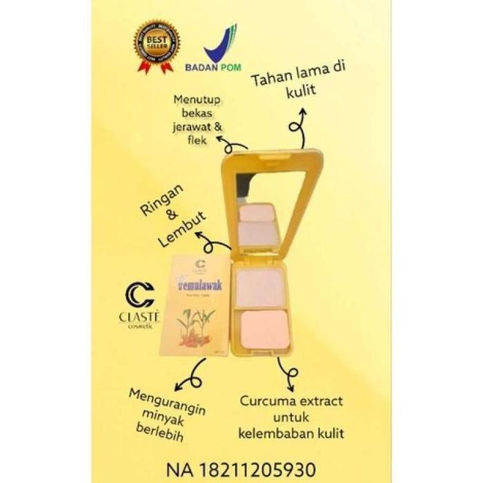 Gambar Claste TWC Two Way Cake | Temulawak | Collagen | Bedak Padat | Reguler-Refill - TWC Temulawak dari NFAYstore undefined Tokopedia