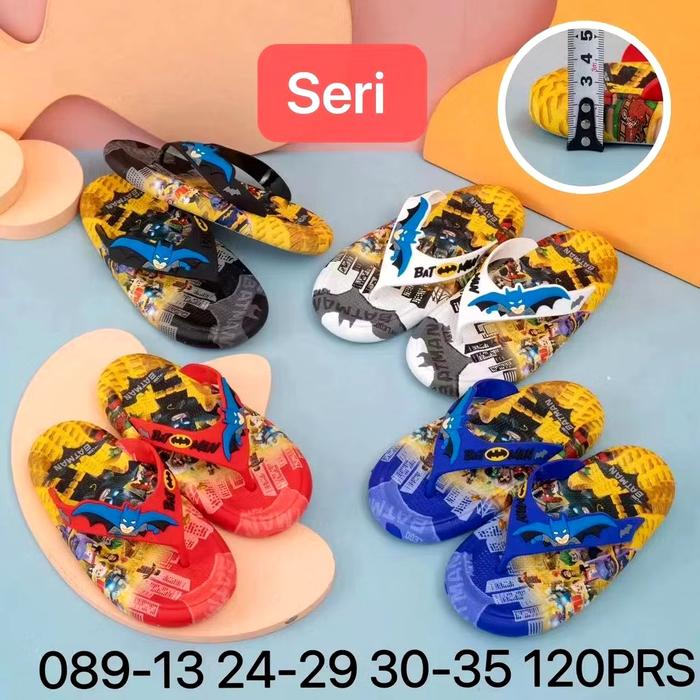 Jual Sandal Jepit Jelly Karet Anak Laki Karakter Batman Keren