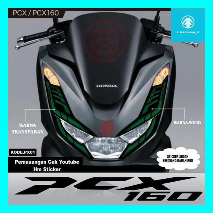 Gambar Aiff^ Sticker Lampu Depan Pcx 160 New Px01 - HIJAU TUA/BOTOL dari Aiffahfafah_FF undefined Tokopedia