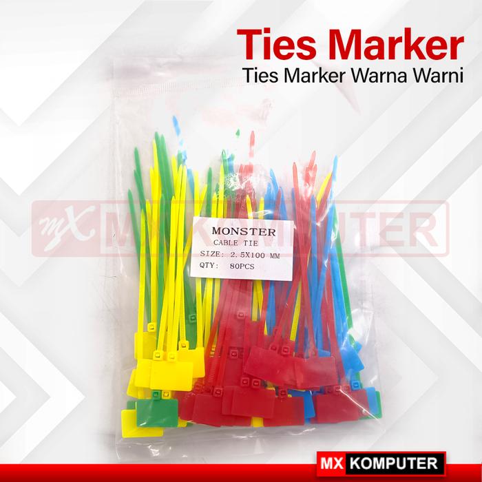 Gambar Kabel Tis Tie Ties Cable Label Maker Marker Name Tag Label Pengikat - Warna Warni dari MXKomputer_NEW undefined Tokopedia