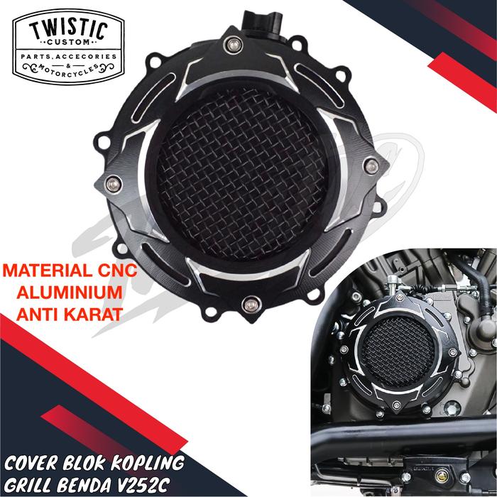 Gambar Cover Mesin Blok Bak Kopling Depan Kanan CNC Grill Motor Keeway Benda V252C V 252 V252 C dari TWISTIC CUSTOM undefined Tokopedia